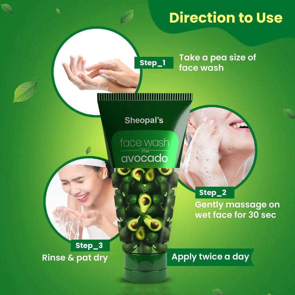 Avocado Face Wash – Deep Cleanser for Oily Skin & Anti Aging (100ml)