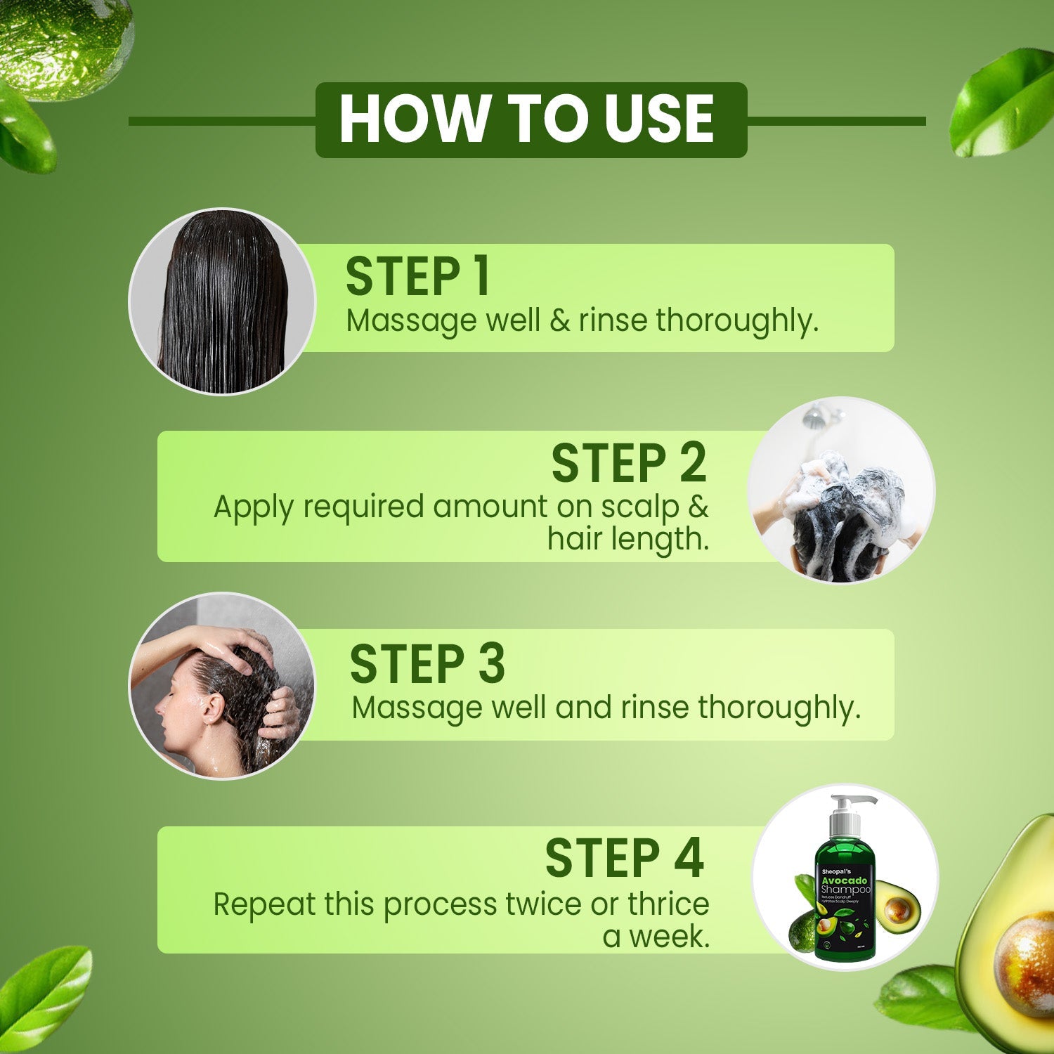 Avocado Shampoo | For Frizzy Hair And Dandruff Management