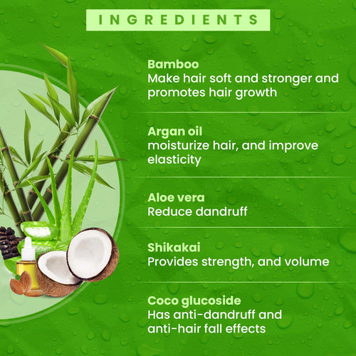 Bamboo Shampoo | Moisturize scalp, Enhance Hair Growth, Help Lower Hair Fall