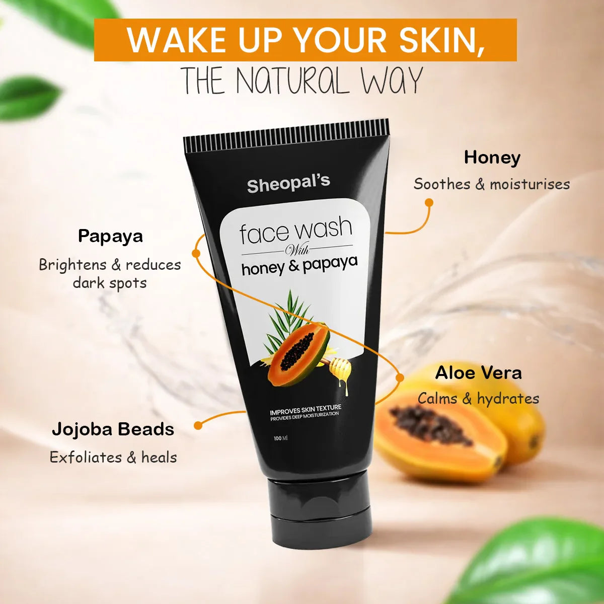 Honey Papaya Face Wash For Nourish Your Skin - 100 ML